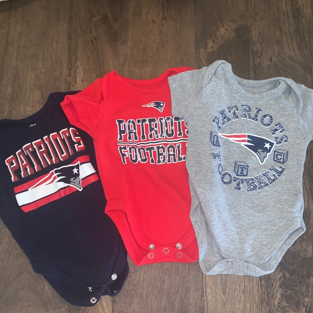 Patriots baby onesies
